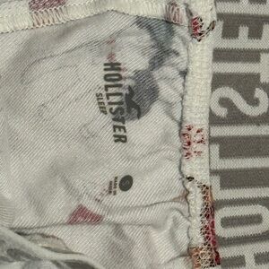 Hollister White and Red Sleep Shorts